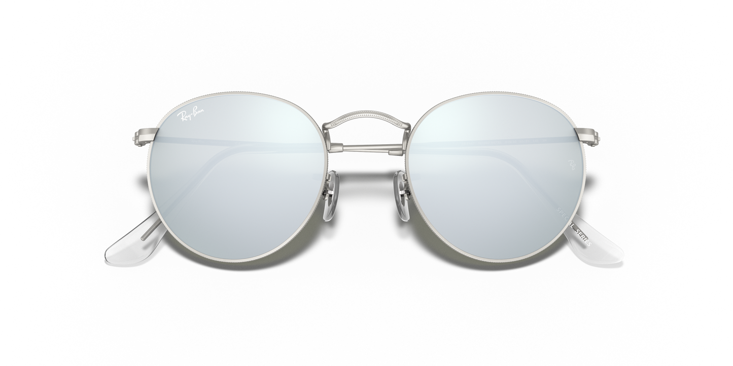Ray-Ban RB3447 Round Flash Lenses Sunglasses - Metal Frame