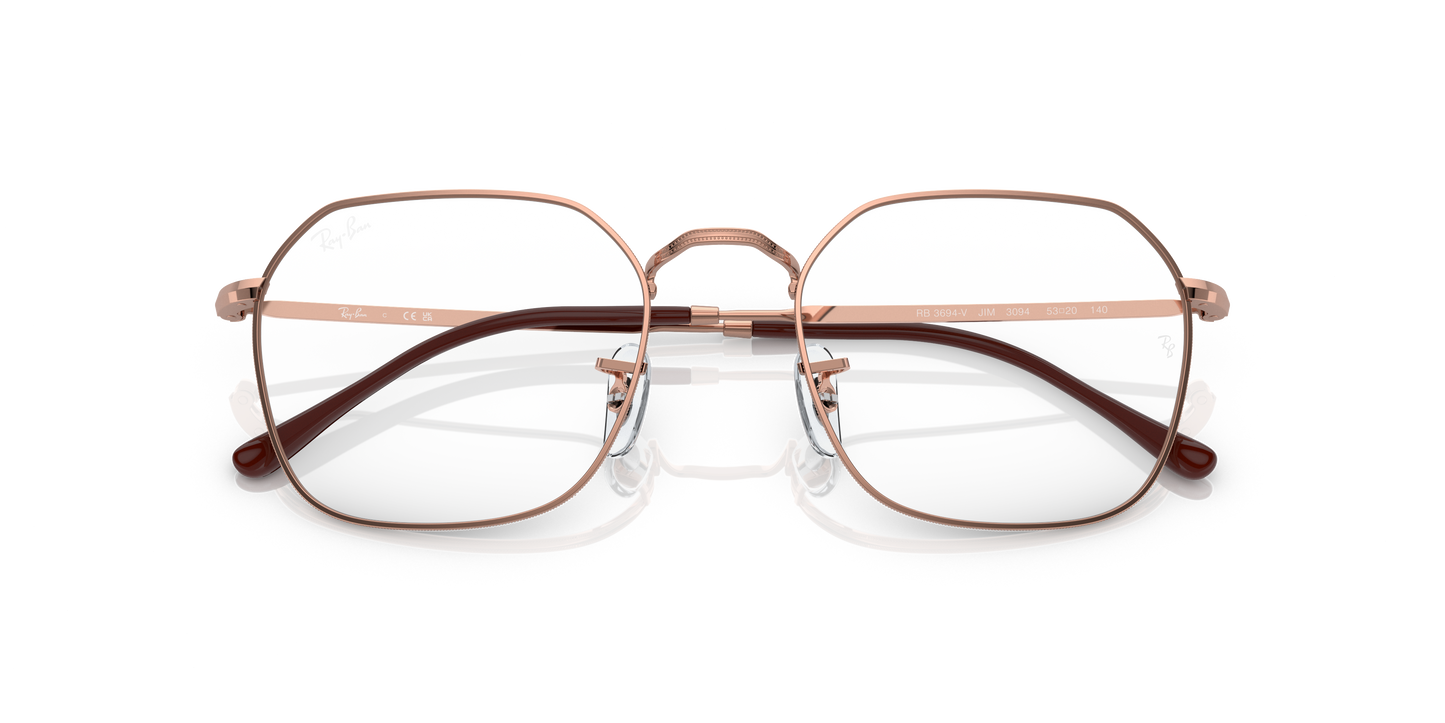 Ray-Ban RB3694V Jim Eyeglasses - Geometric Metal Frame