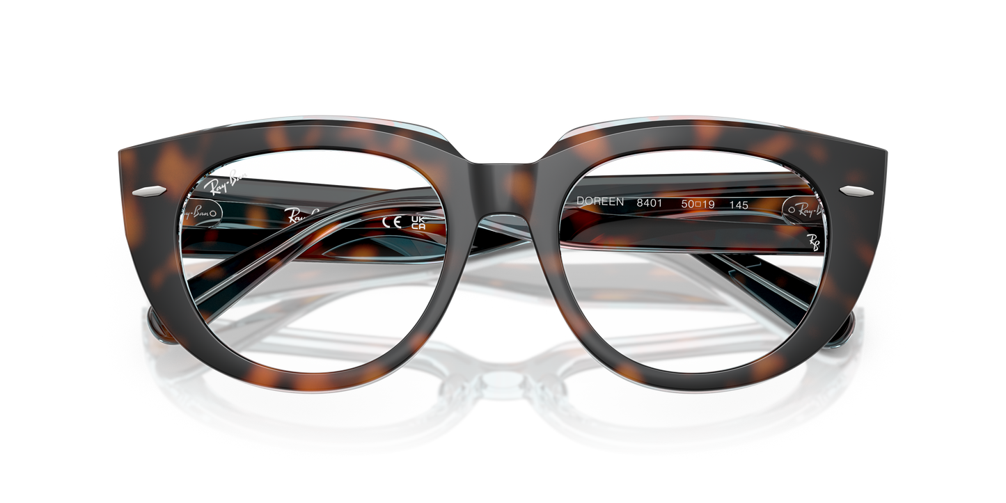 Ray-Ban RB5586 Doreen Eyeglasses - Square Acetate Frame