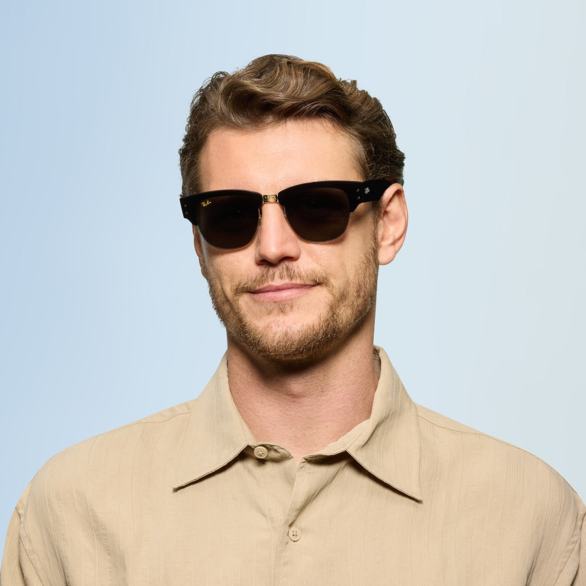 Ray-Ban RB0316S Mega Clubmaster Blacked Out Collection Sunglasses - Square Injected Frame
