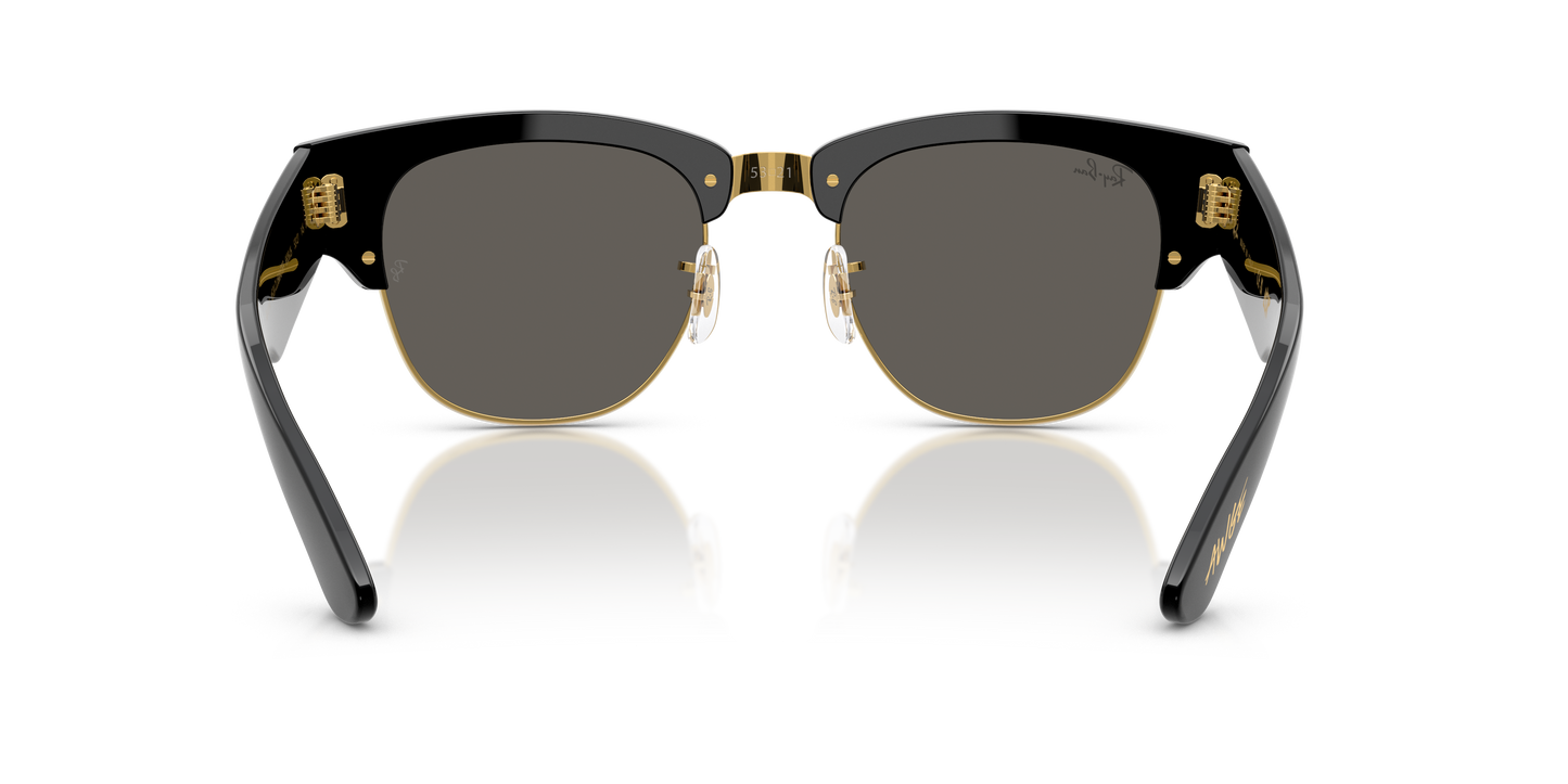 Ray-Ban RB0316S Mega Clubmaster Blacked Out Collection Sunglasses - Square Injected Frame