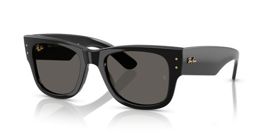Ray-Ban RB0840S Mega Wayfarer Blacked Out Collection Sunglasses - Square Injected Frame