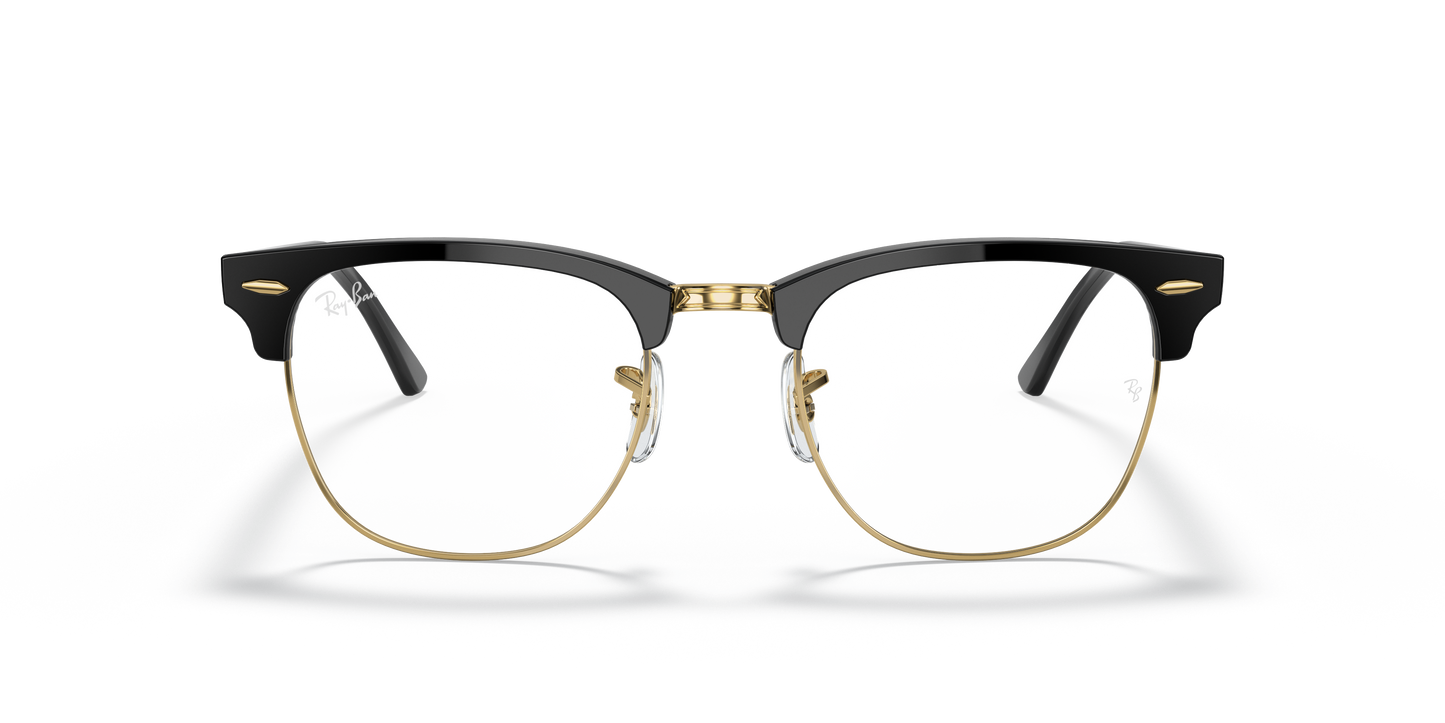 Ray-Ban RB3016 Clubmaster Blue-Violet Light Clear Sunglasses - Square Acetate Frame