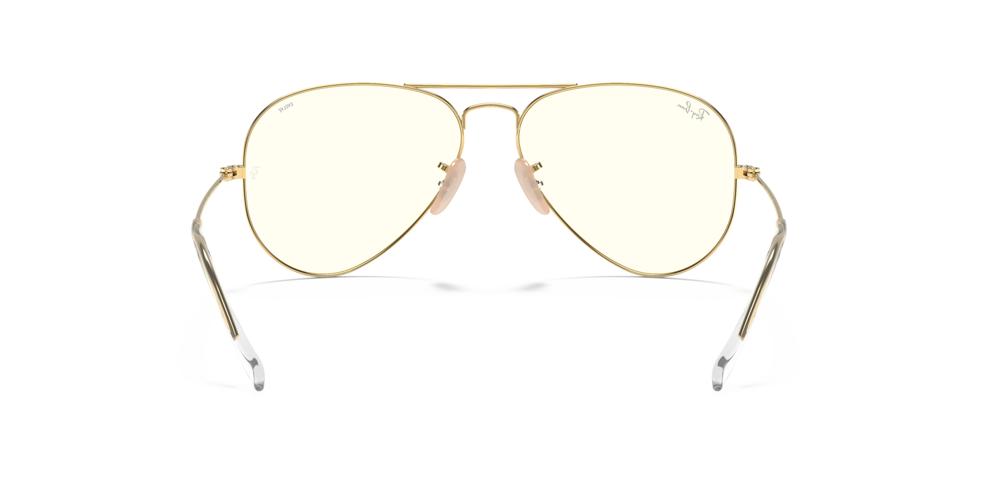 Ray-Ban RB3025 Aviator Clear Evolve Sunglasses - Metal Frame