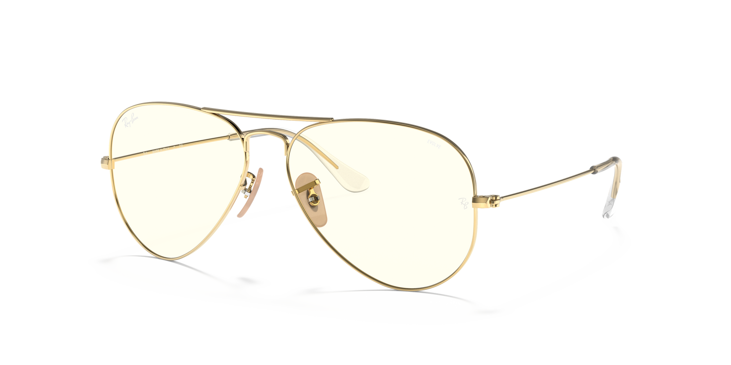 Ray-Ban RB3025 Aviator Clear Evolve Sunglasses - Metal Frame