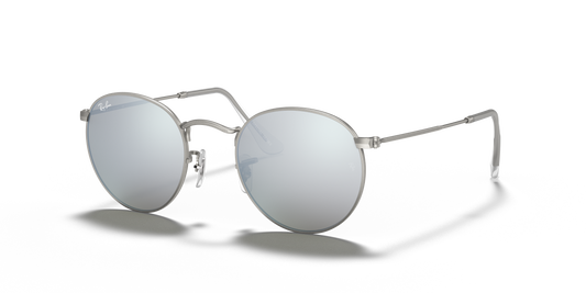 Ray-Ban RB3447 Round Flash Lenses Sunglasses - Metal Frame