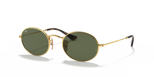 Ray-Ban RB3547N Oval Flat Lens Sunglasses - Metal Frame