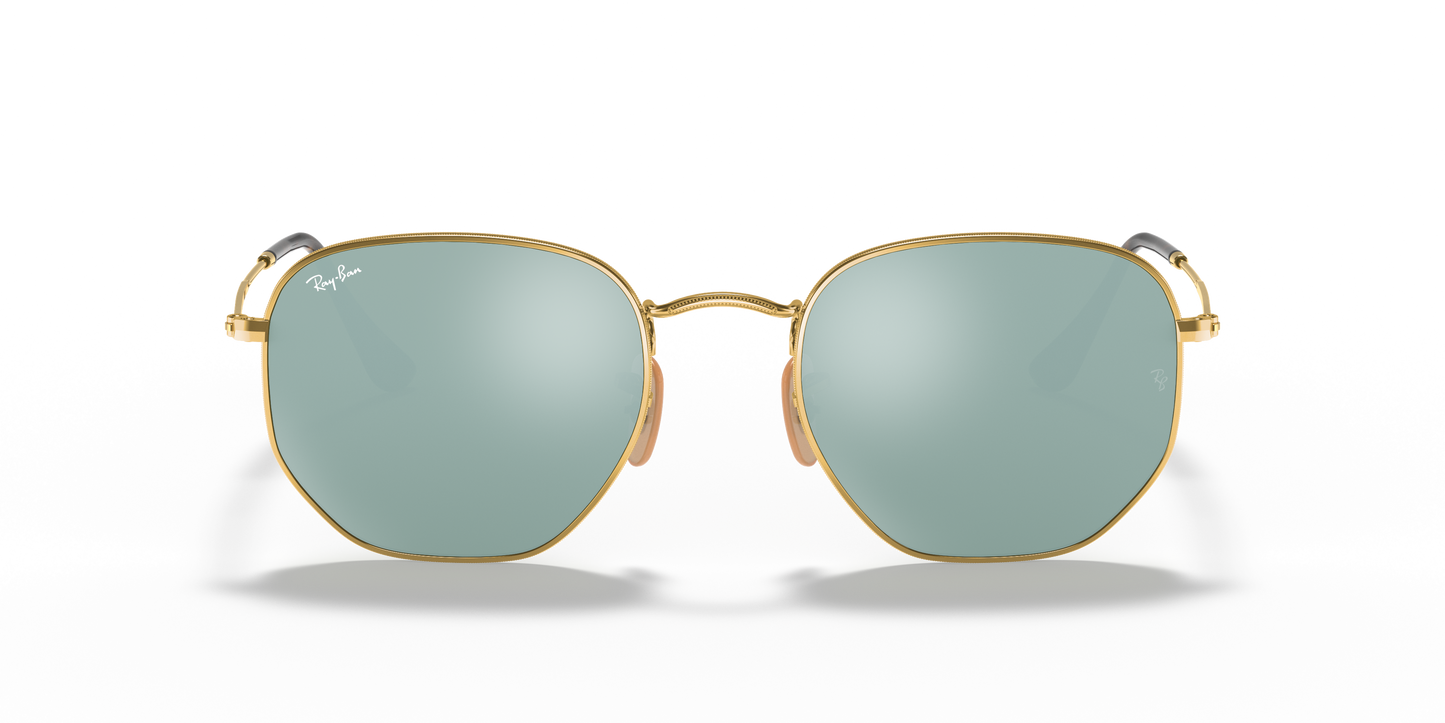 Ray-Ban RB3548N Hexagonal Flat Lens Sunglasses - Geometric Metal Frame