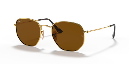 Ray-Ban RB3548N Hexagonal Flat Lens Sunglasses - Geometric Metal Frame