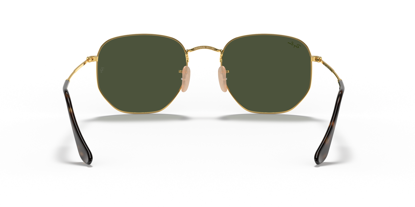 Ray-Ban RB3548N Hexagonal Flat Lens Sunglasses - Geometric Metal Frame