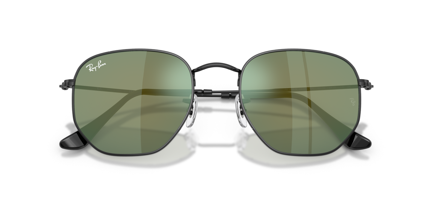 Ray-Ban RB3548N Hexagonal Flat Lens Sunglasses - Geometric Metal Frame