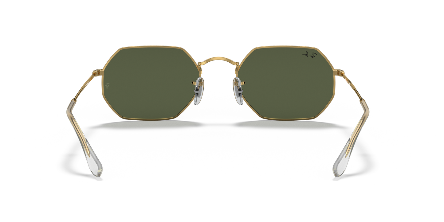 Ray-Ban RB3556 Octagonal Legend Gold Sunglasses - Geometric Metal Frame