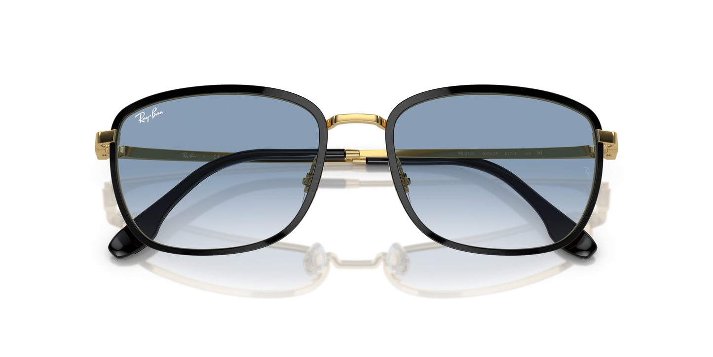 Ray-Ban RB3705 Sunglasses - Square Metal Frame