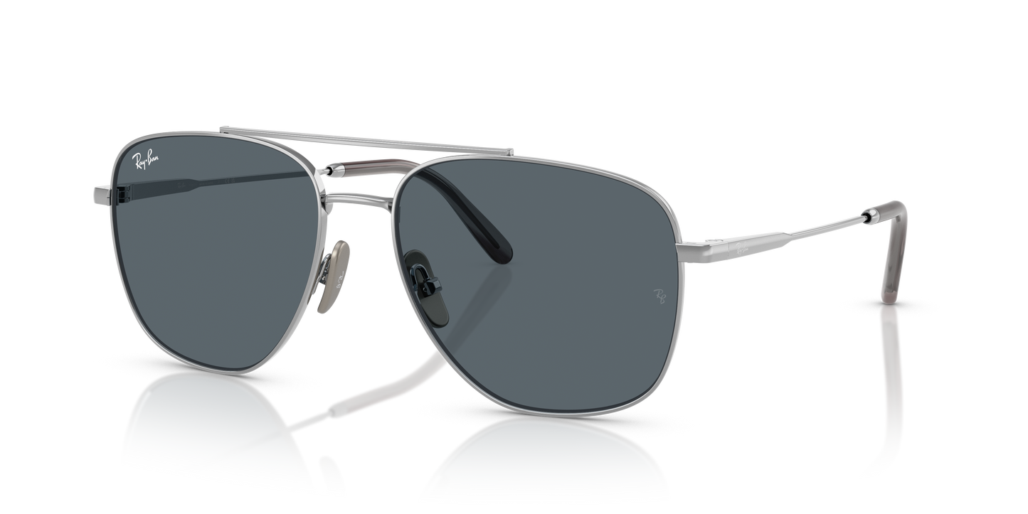 Ray-Ban RB8097 William Titanium Sunglasses - Square Metal Frame