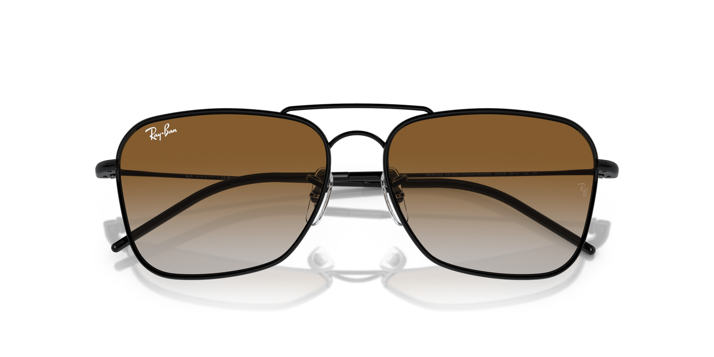 Ray-Ban RBR0102S Caravan Reverse Sunglasses - Square Metal Frame