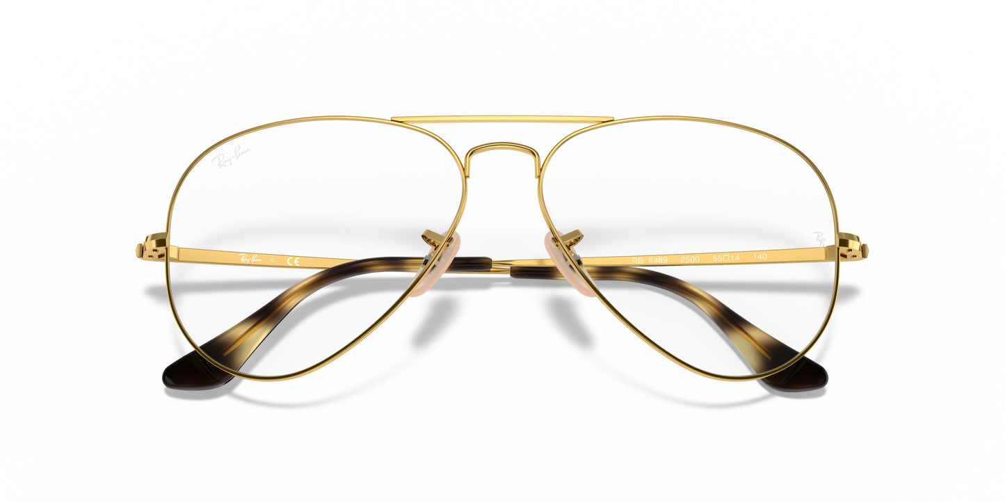 Ray-Ban RB6489 Aviator Eyeglasses - Metal Frame