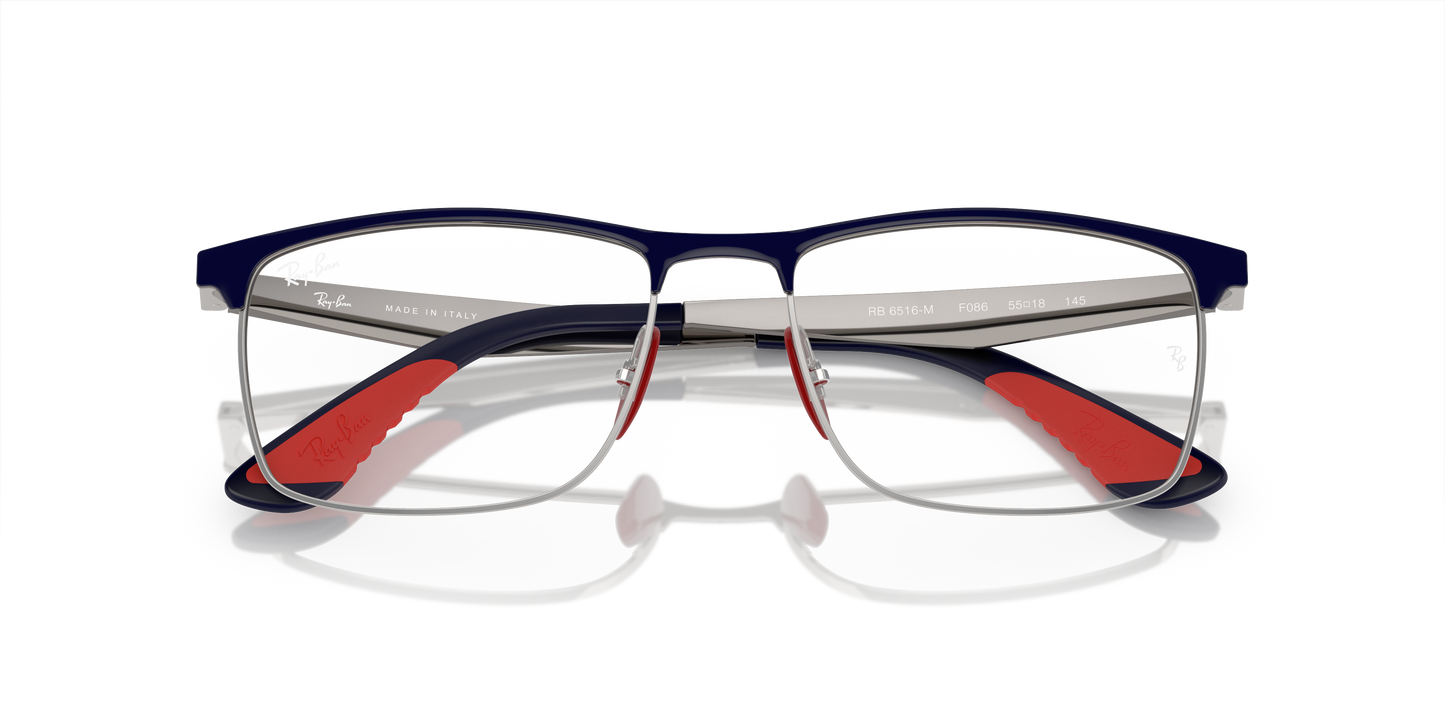 Ray-Ban RB6516M Scuderia Ferrari Collection Eyeglasses - Rectangle Metal Frame