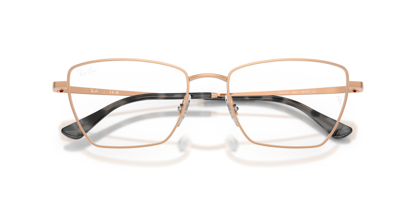 Ray-Ban RB6552 Drea Bio-Based Eyeglasses - Geometric Metal Frame