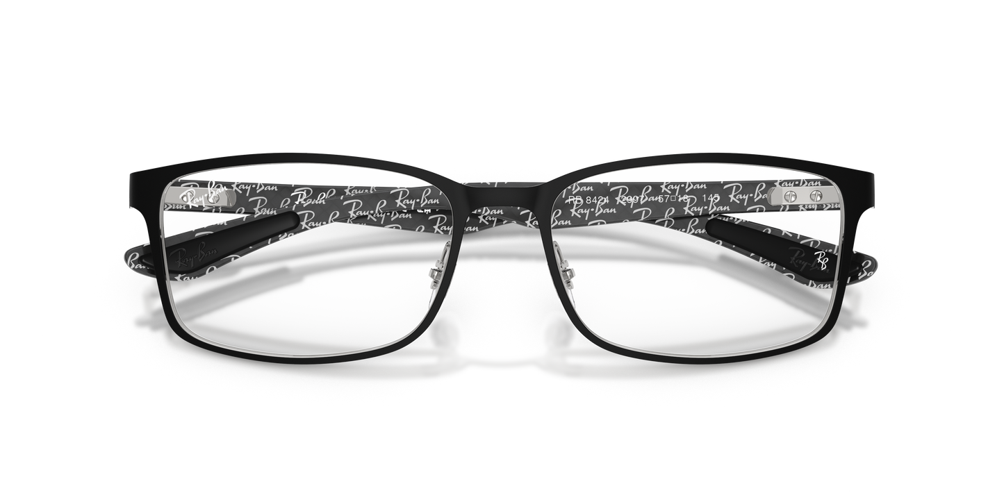 Ray-Ban RB8424 Eyeglasses - Rectangle Metal Frame